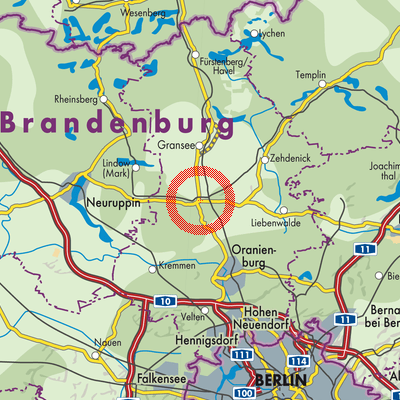 Landkarte Löwenberg