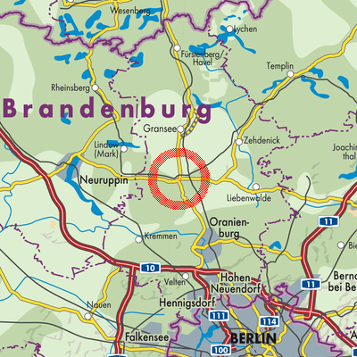 Landkarte Löwenberg