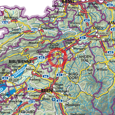Landkarte Lohn-Ammannsegg