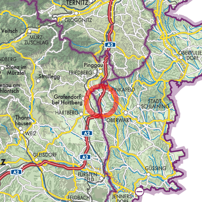 Landkarte Loipersdorf-Kitzladen