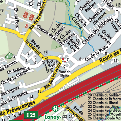 Stadtplan Lonay