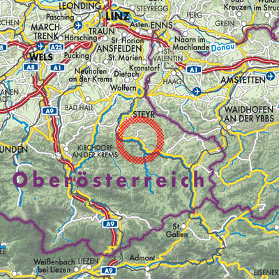 Landkarte Losenstein