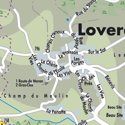 Stadtplan Loveresse