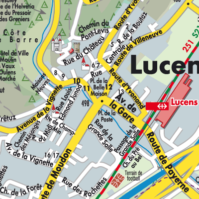 Stadtplan Lucens
