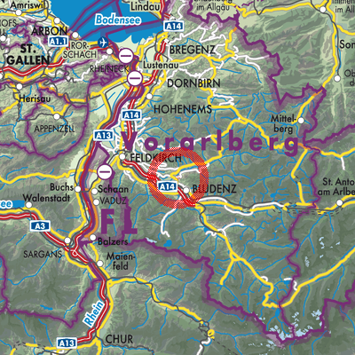 Landkarte Ludesch