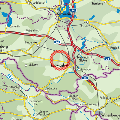 Landkarte Ludwigslust-Land