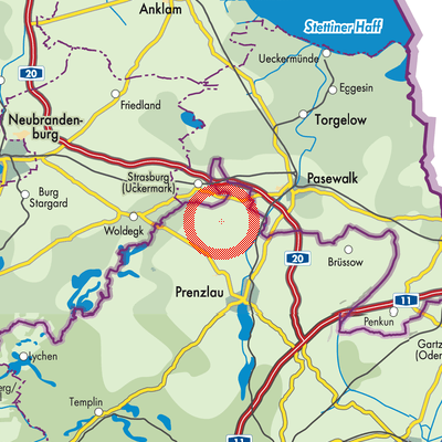 Landkarte Lübbenow