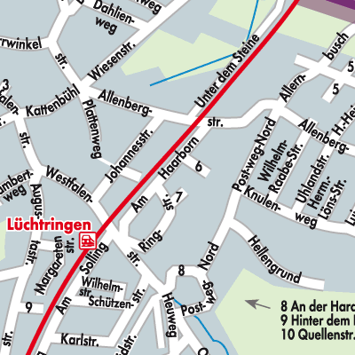 Stadtplan Lüchtringen