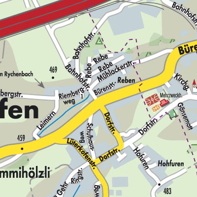 Stadtplan Lüsslingen-Nennigkofen