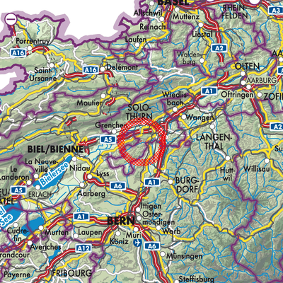 Landkarte Lüterkofen-Ichertswil