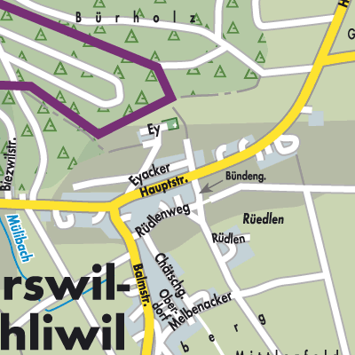 Stadtplan Lüterswil-Gächliwil