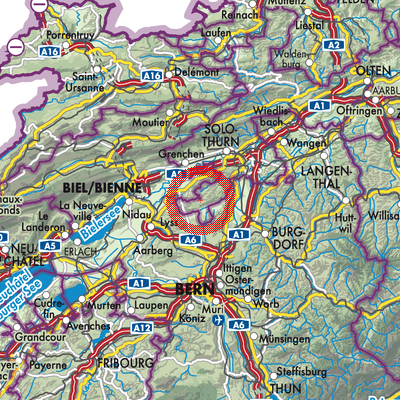 Landkarte Lüterswil-Gächliwil
