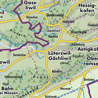 Übersichtsplan Lüterswil-Gächliwil