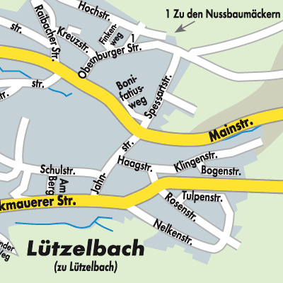 Stadtplan Lützel-Wiebelsbach