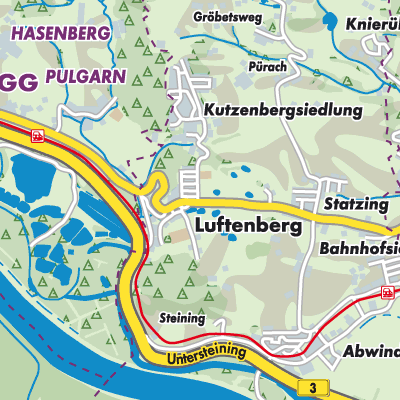 Übersichtsplan Luftenberg an der Donau