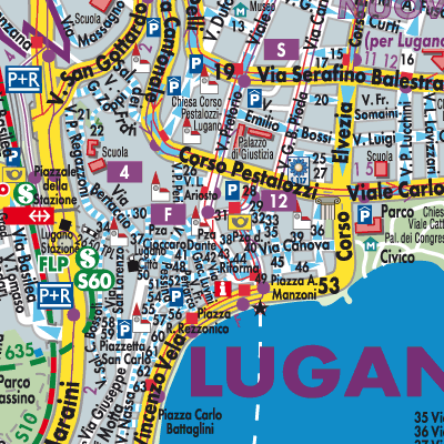 Stadtplan Lugano