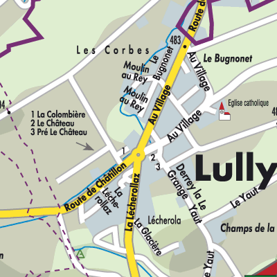 Stadtplan Lully (FR)
