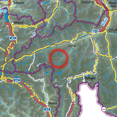 Landkarte Lumnezia