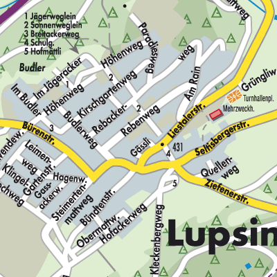 Stadtplan Lupsingen