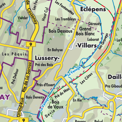 Übersichtsplan Lussery-Villars