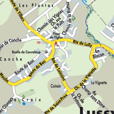 Stadtplan Lussy-sur-Morges