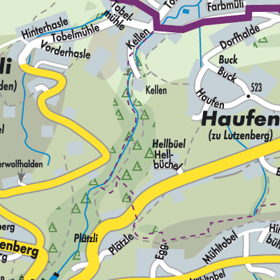 Stadtplan Lutzenberg