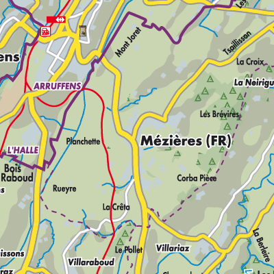 Übersichtsplan Mézières (FR)