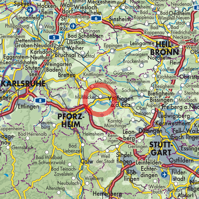 Landkarte Mühlacker