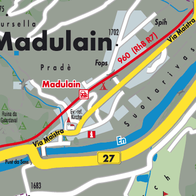 Stadtplan Madulain