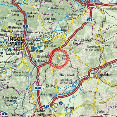 Landkarte Mainburg (VGem)