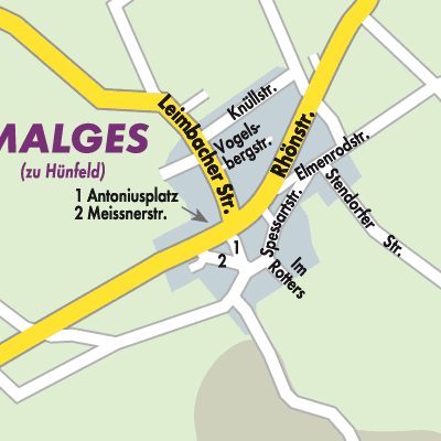 Stadtplan Malges