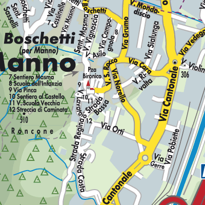 Stadtplan Manno