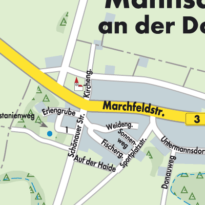 Stadtplan Mannsdorf an der Donau