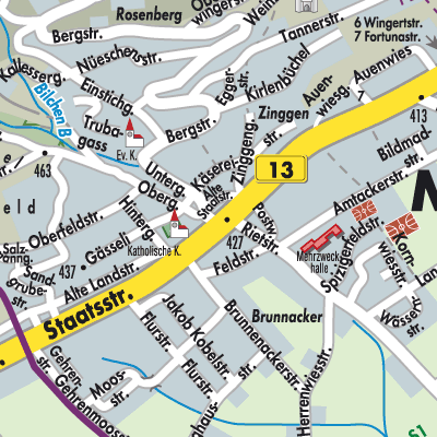 Stadtplan Marbach