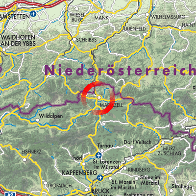 Landkarte Mariazell