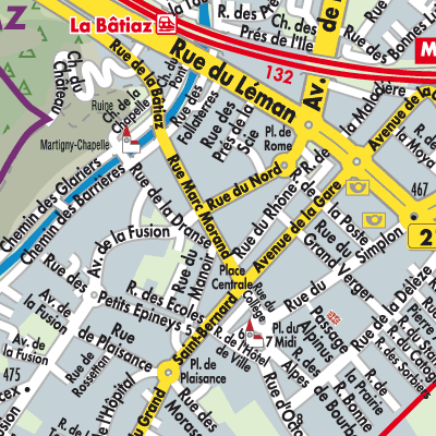 Stadtplan Martigny