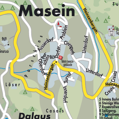 Stadtplan Masein