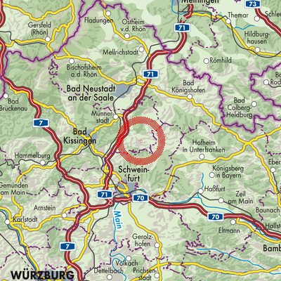 Landkarte Maßbach (VGem)
