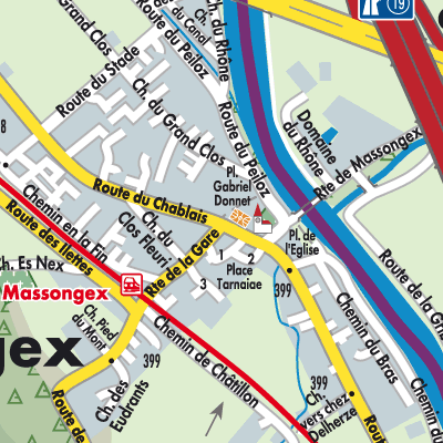 Stadtplan Massongex