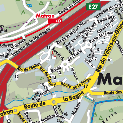 Stadtplan Matran