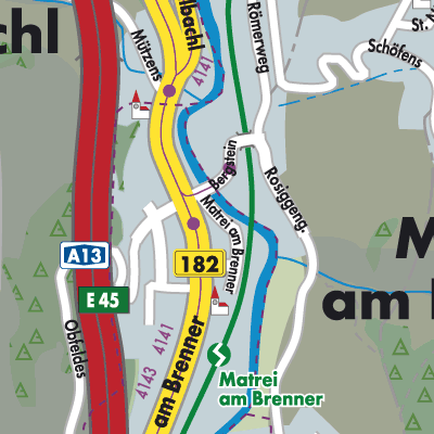 Stadtplan Matrei am Brenner