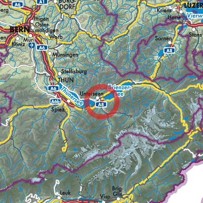 Landkarte Matten bei Interlaken