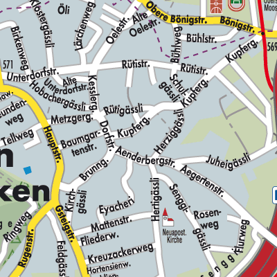 Stadtplan Matten bei Interlaken