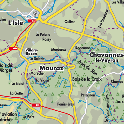 Mauraz Stadtpläne und Landkarten