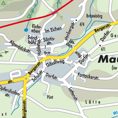 Stadtplan Mauren