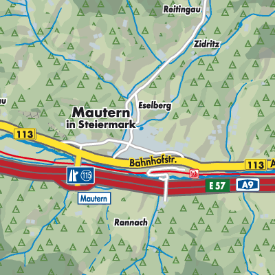 Übersichtsplan Mautern in Steiermark