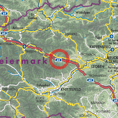 Landkarte Mautern in Steiermark