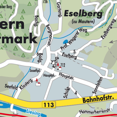 Stadtplan Mautern in Steiermark