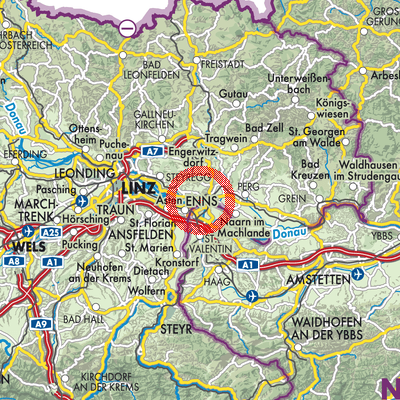 Landkarte Mauthausen