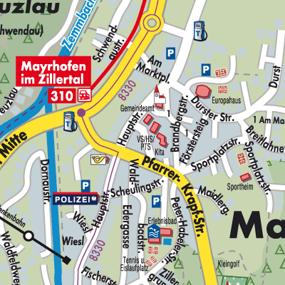 Stadtplan Mayrhofen